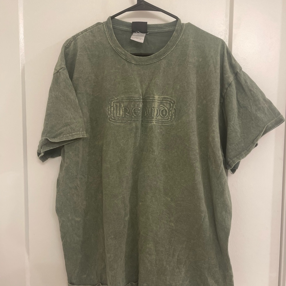 Ireland‎ Celtic Green Washed Short Sleeve Tee Irish Nordic Vacation
